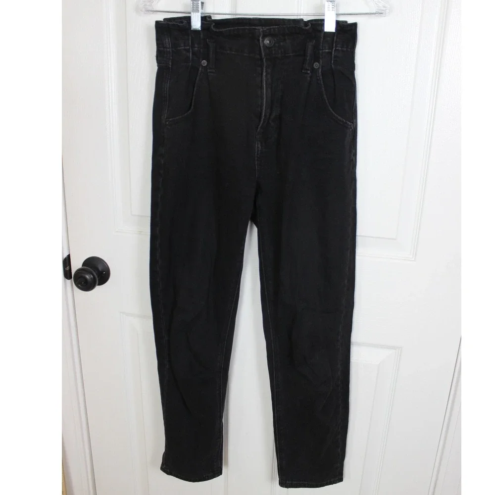 American Eagle Outfitters Mom Jeans Womens‎ Size 0 Black High Rise Denim